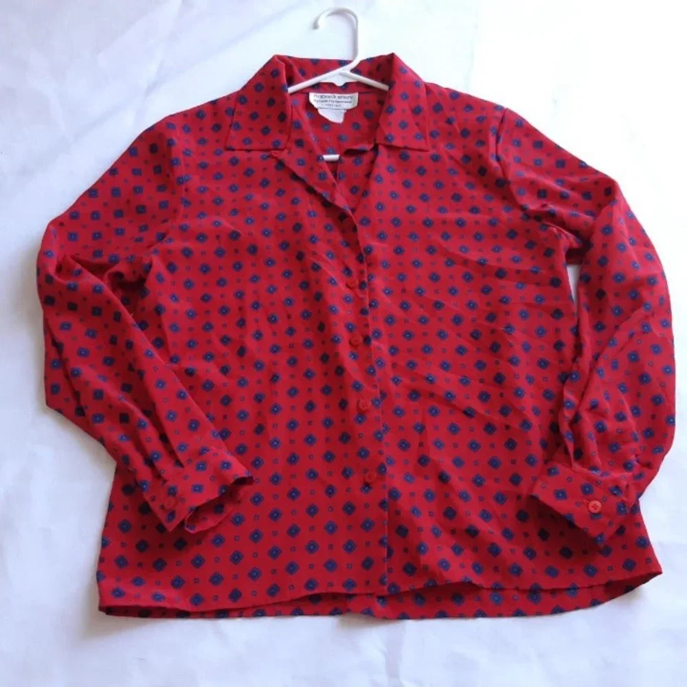 Vintage Haberdashery By Leslie Fay Sportswear Women Button Down Medium Petite 12 - Picture 6 of 12